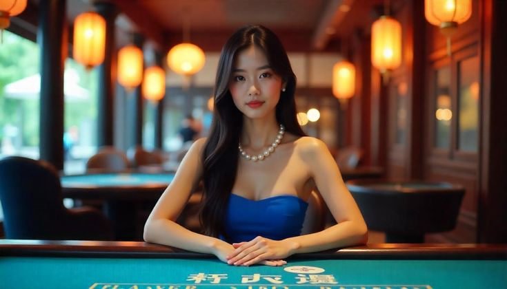 Suasana meja live casino online dengan streaming dealer profesional